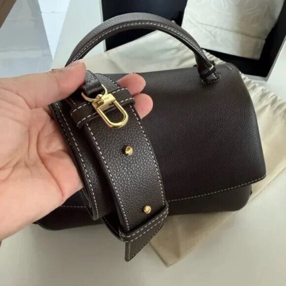 Polene Dark Brown Satchel Bag - Picture 6 of 14